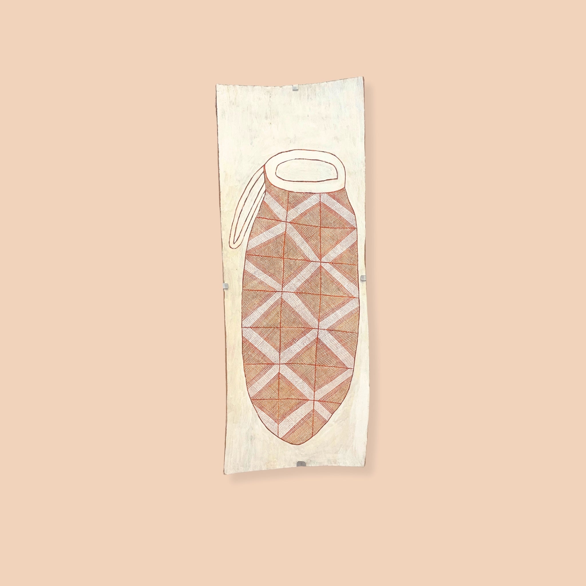 Kunkurra (The Spiralling Wind) Bark Painting by Charlie Nangukwirrk Nanguwerr