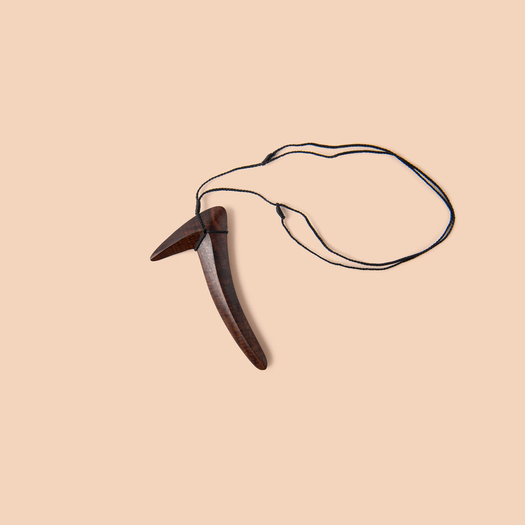 Ringed Gidgee Hunting Boomerang Pendant