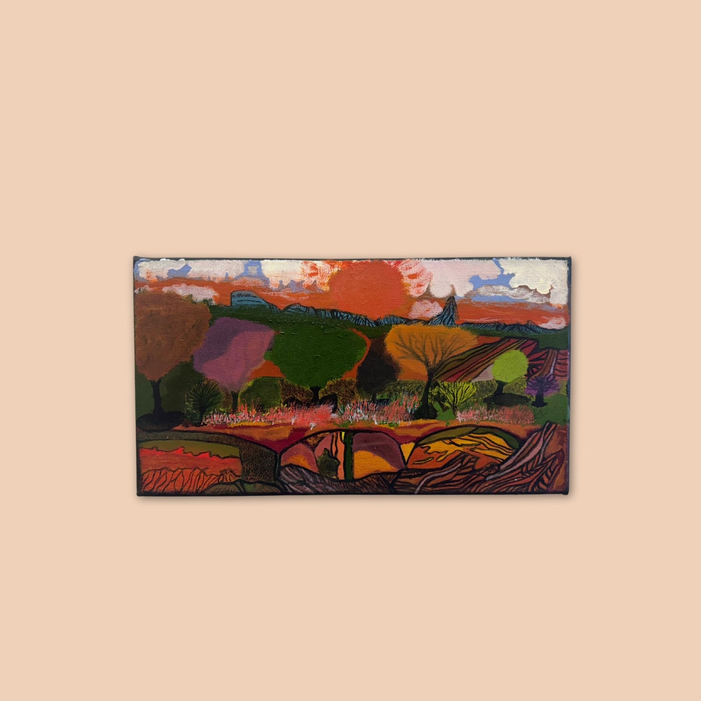 Glen Helen by Charles Jangala Inkamala – Aboriginal Art