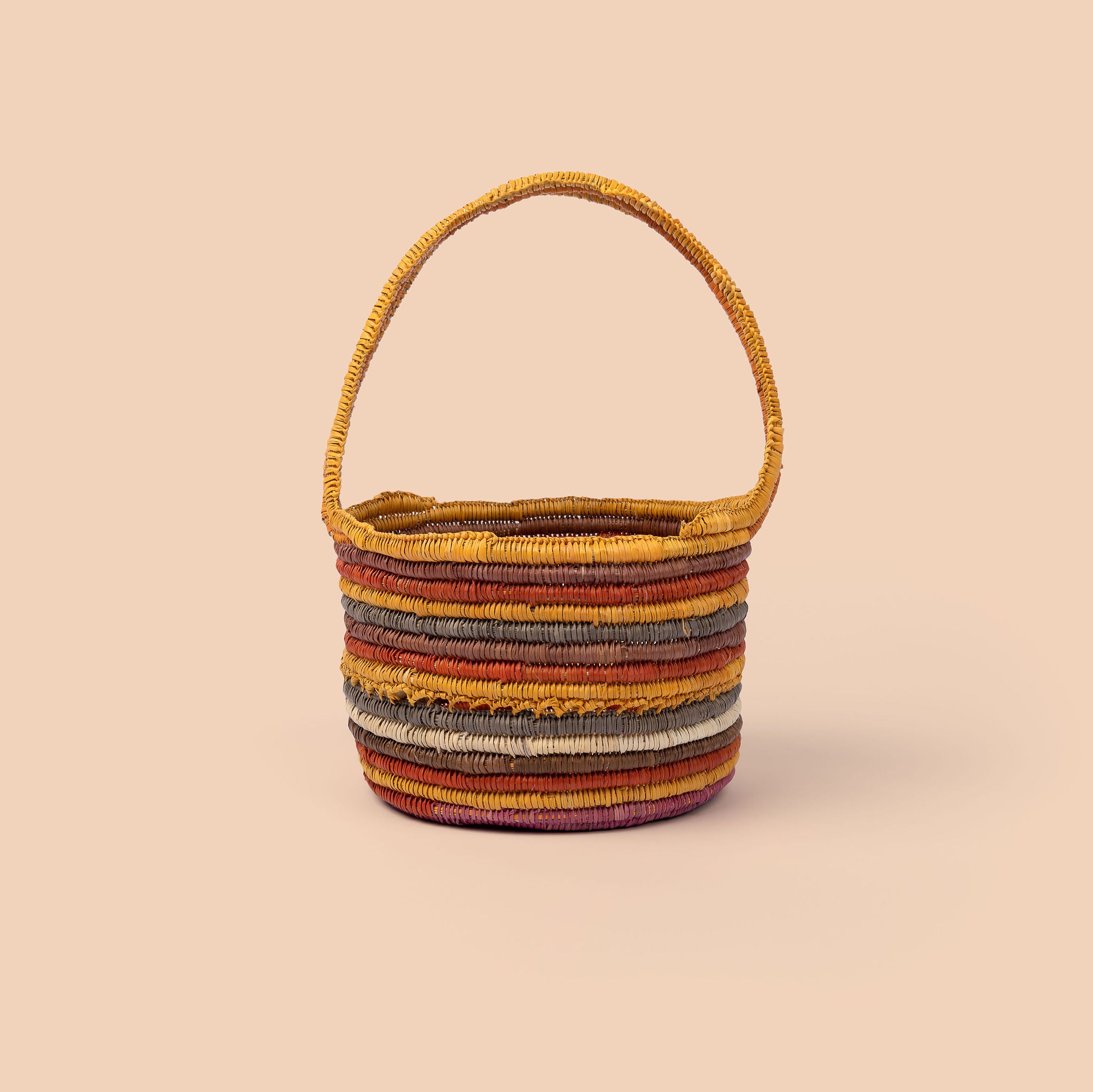 Bush dyed gunga (Pandanus Palm) basket