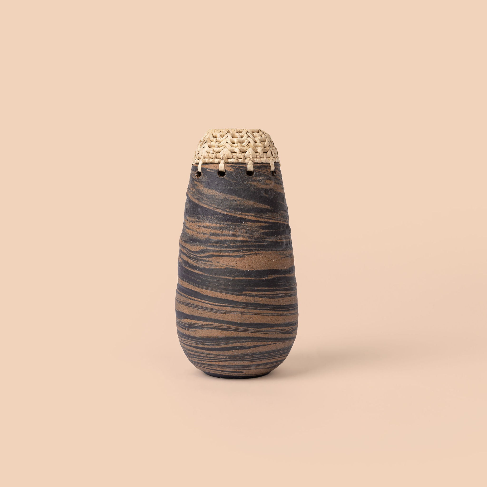 Ceramic Pot with Woven Top
