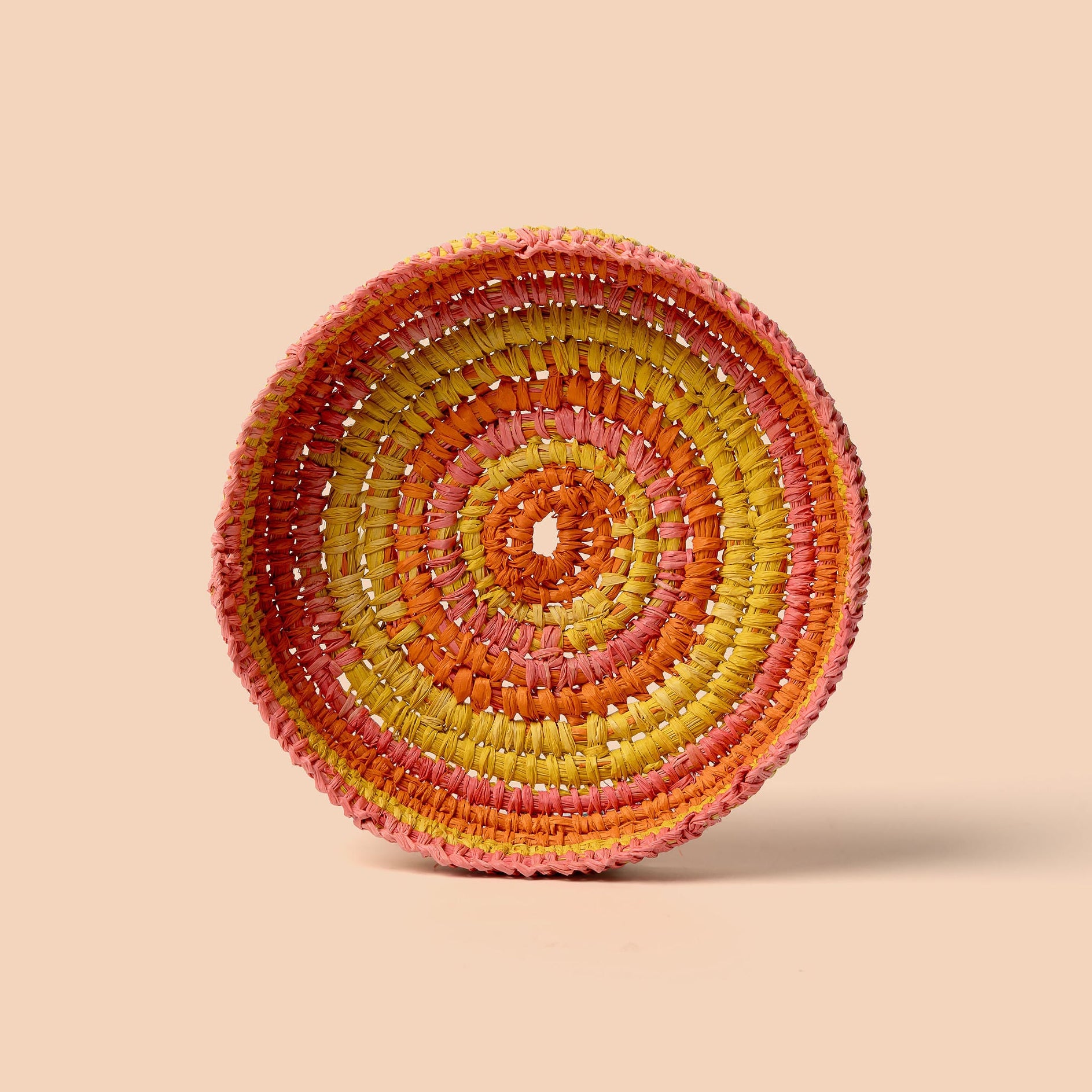 Gani Basket by Carly Wallace - Pink/Orange/Yellow