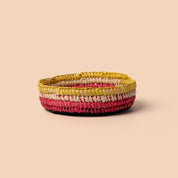 Gani Basket by Carly Wallace - Yellow/Natural/Red/Black