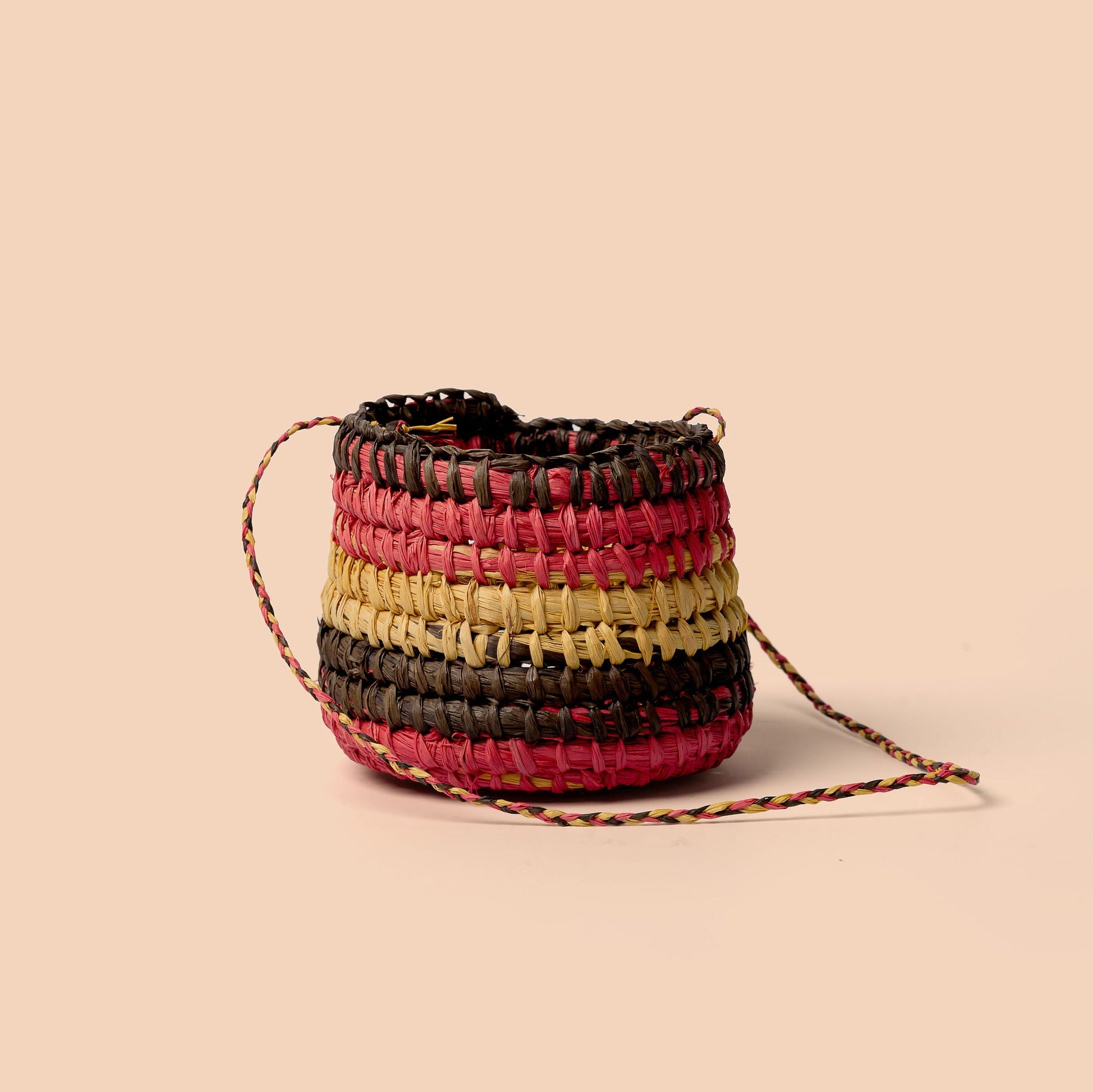 Bundu (Dilly Bag) by Carly Wallace - Brown/Red/Yellow