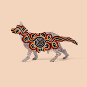Painted Metal Dog - Mitching