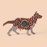 Painted Metal Dog - Mitching