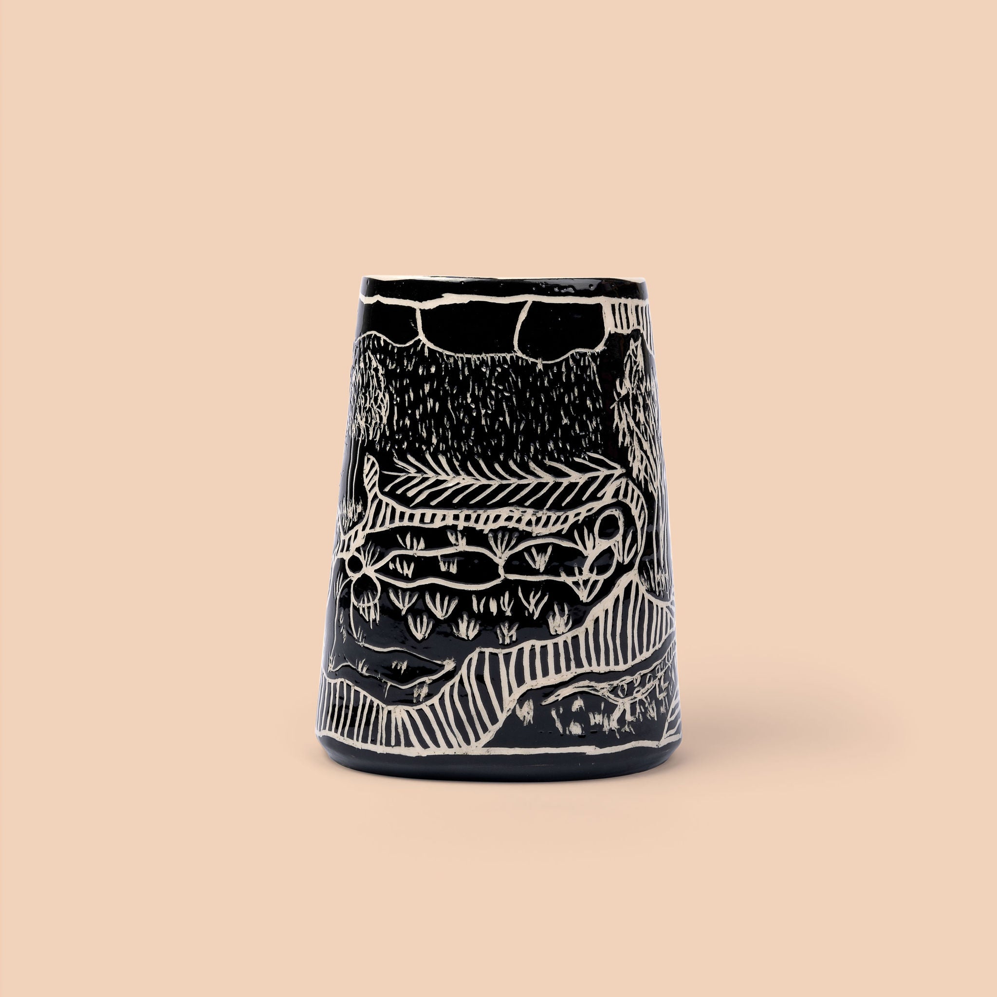 Stoneware vase by Tjunkaya Tapaya OAM
