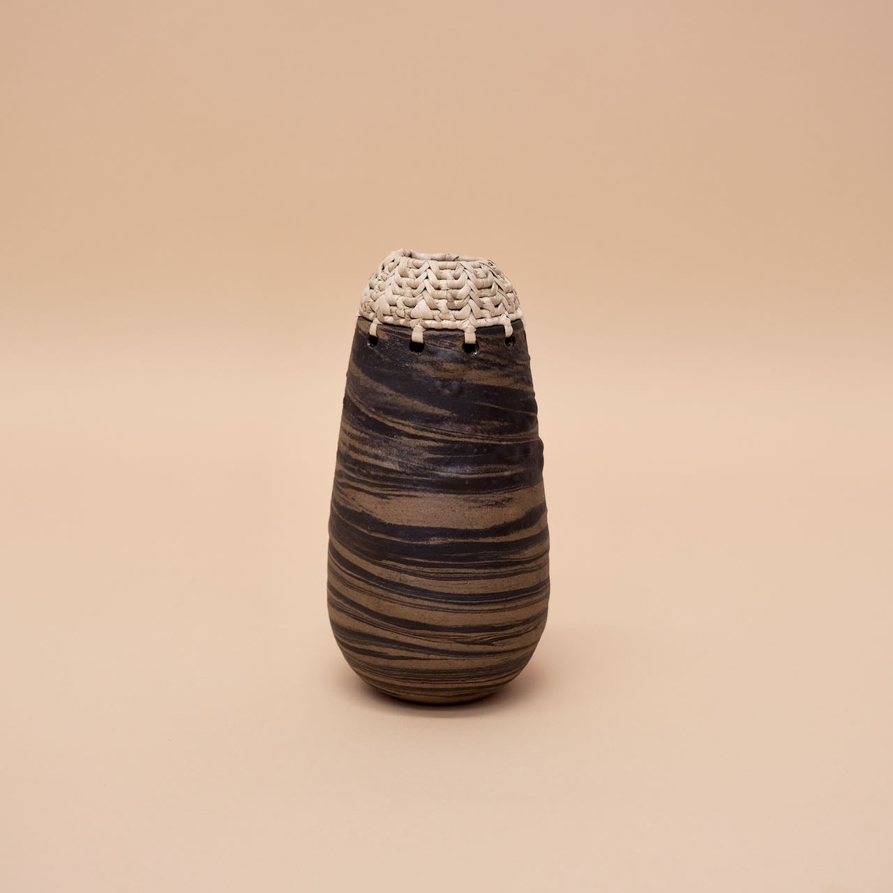 Ceramic Pot with Woven Top